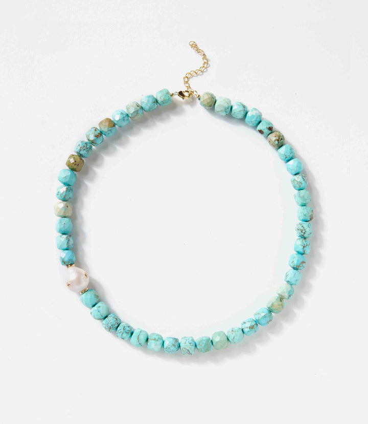 Turquoise And Pearl Necklace