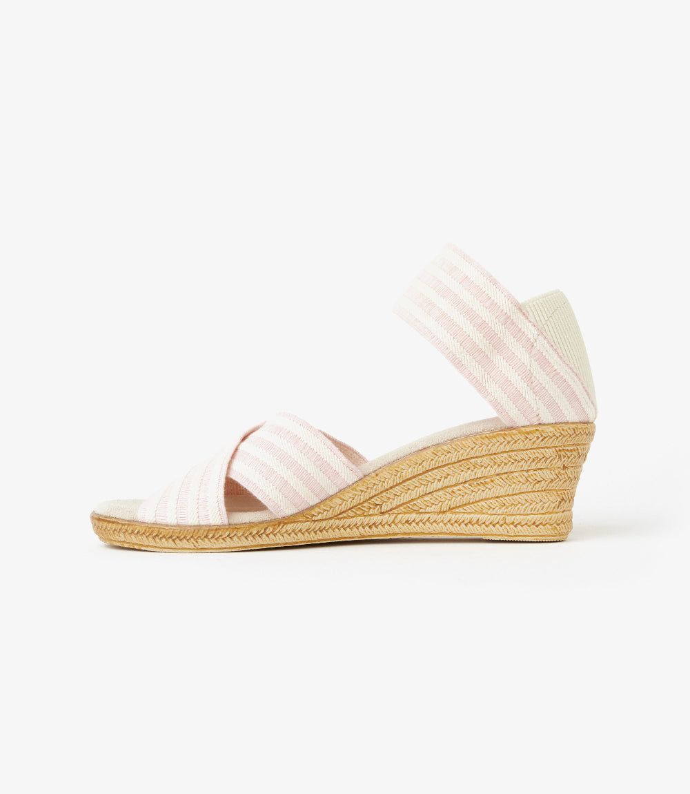 Charleston Shoe Co. Cannon Stripe Wedge Sandals
