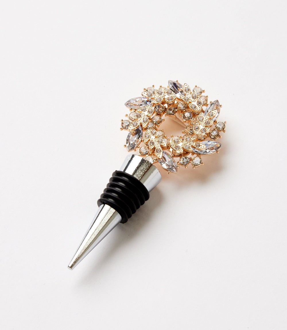 Jeweled Wreath Bottle Stopper