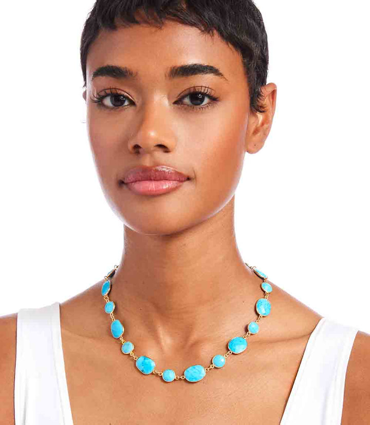 Gemstone Bezel Necklace