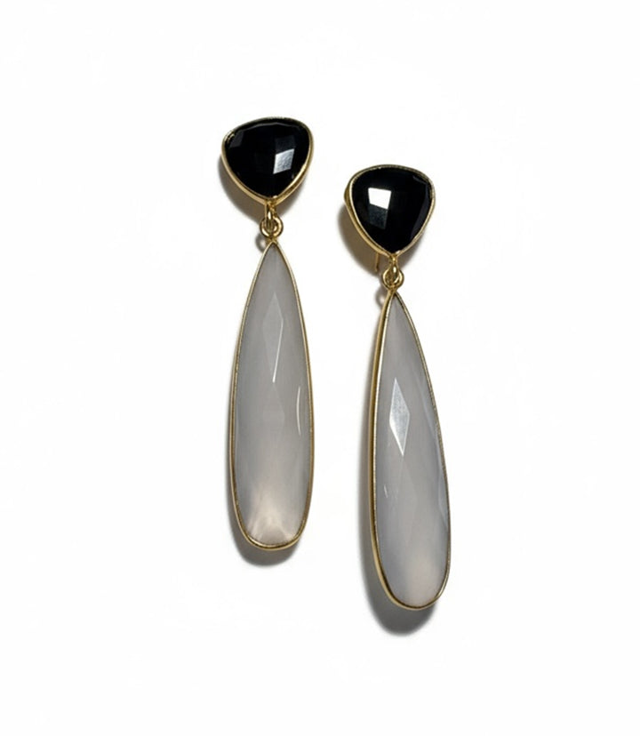 Teardrop Contrast Earrings