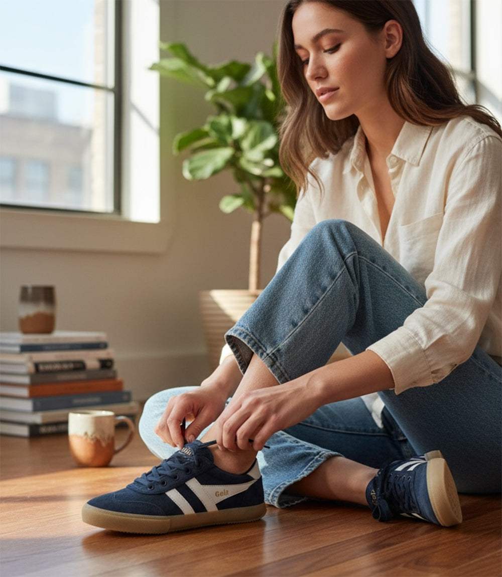 Gola Badminton Suede Plimsoll Sneakers