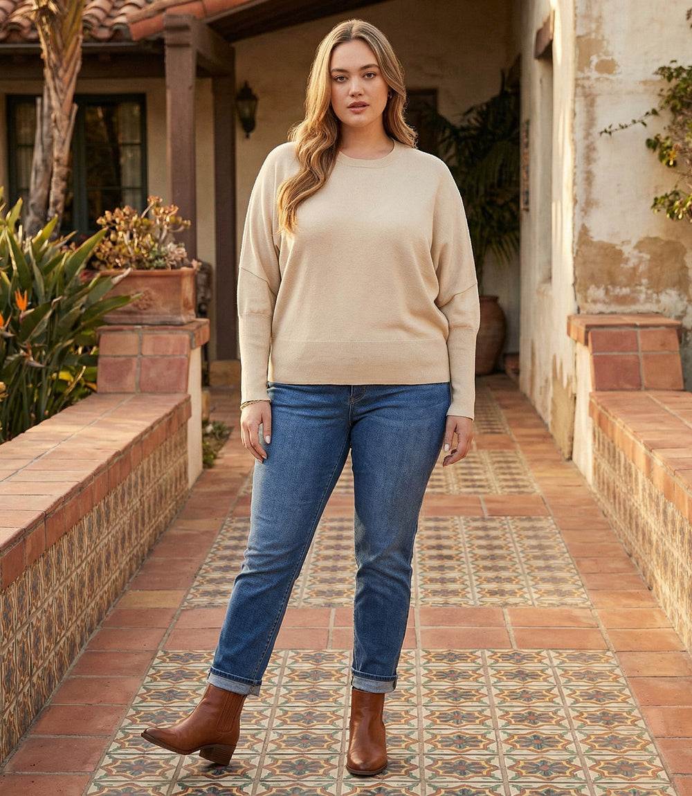 Plus Size Dolman Sleeve Sweater