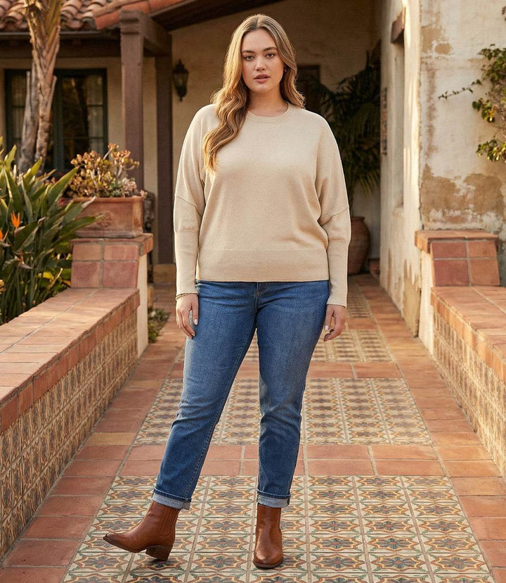Plus Size Dolman Sleeve Sweater