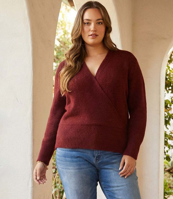 Plus Size Wrap Sweater
