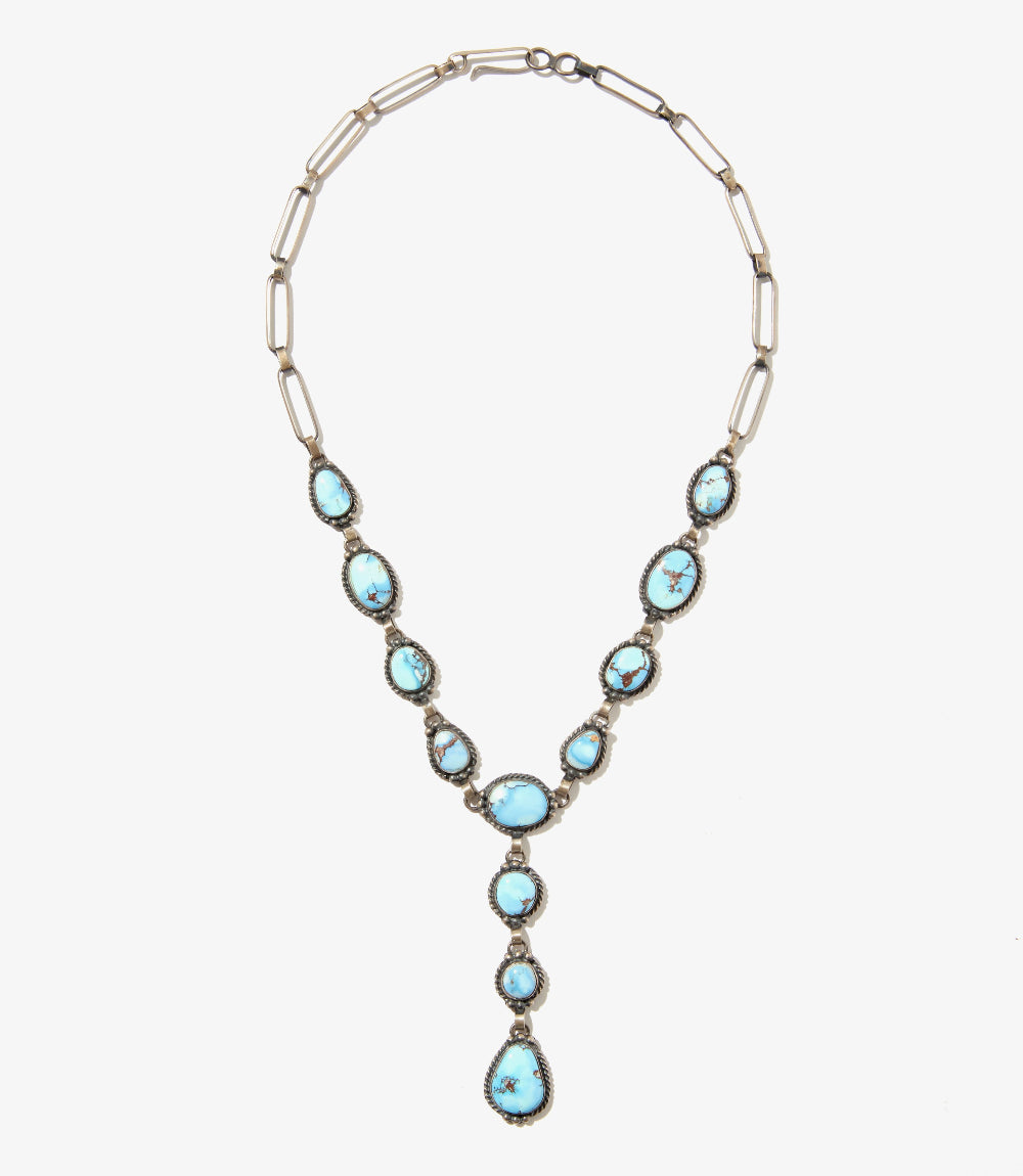 Golden Hill Turquoise Lariat Necklace