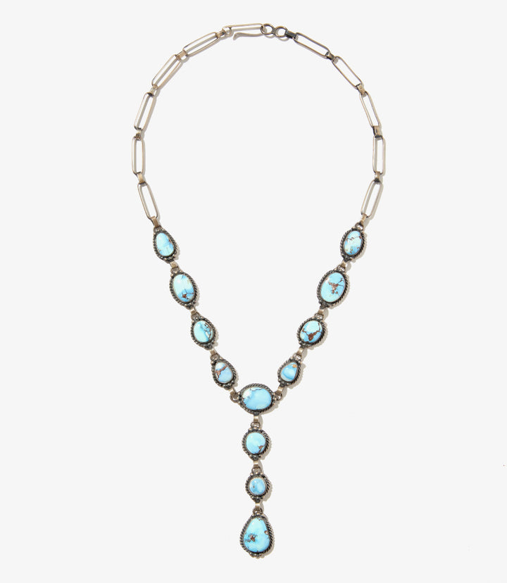 Golden Hill Turquoise Lariat Necklace