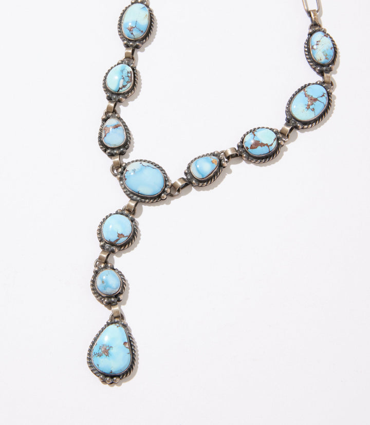 Golden Hill Turquoise Lariat Necklace