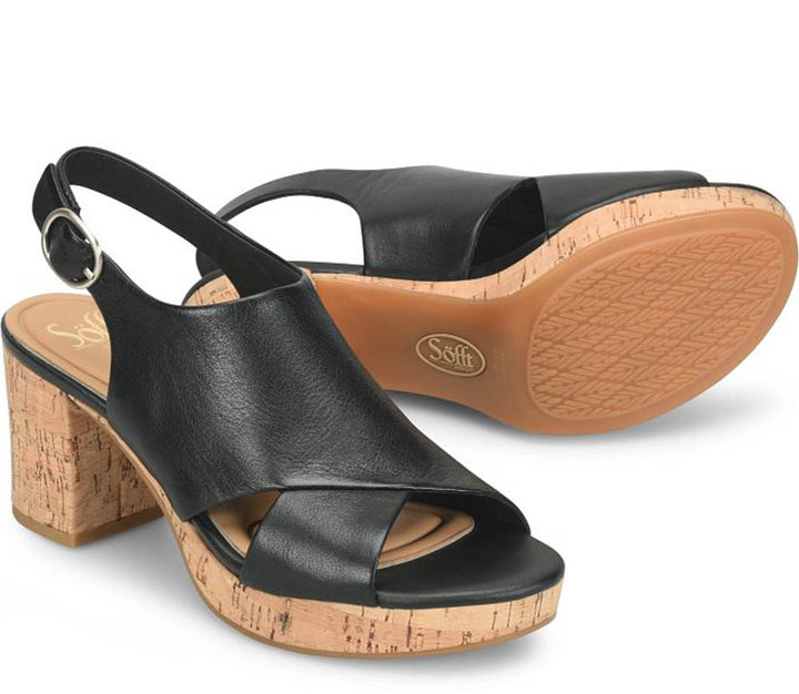 Sofft Liv Criss-Cross Leather Sandals