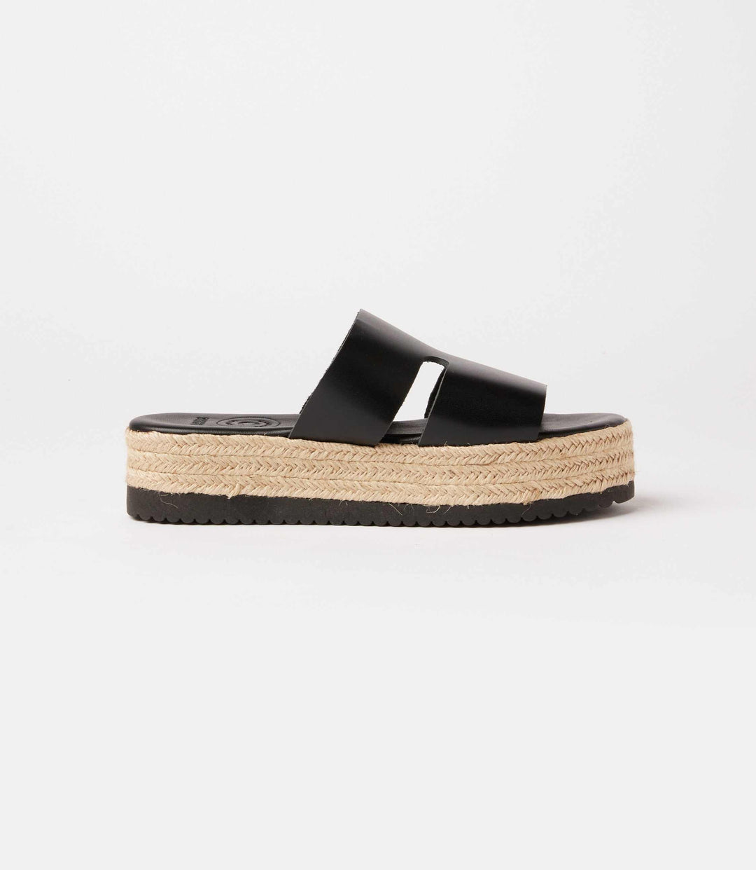Leather Espadrille Slides