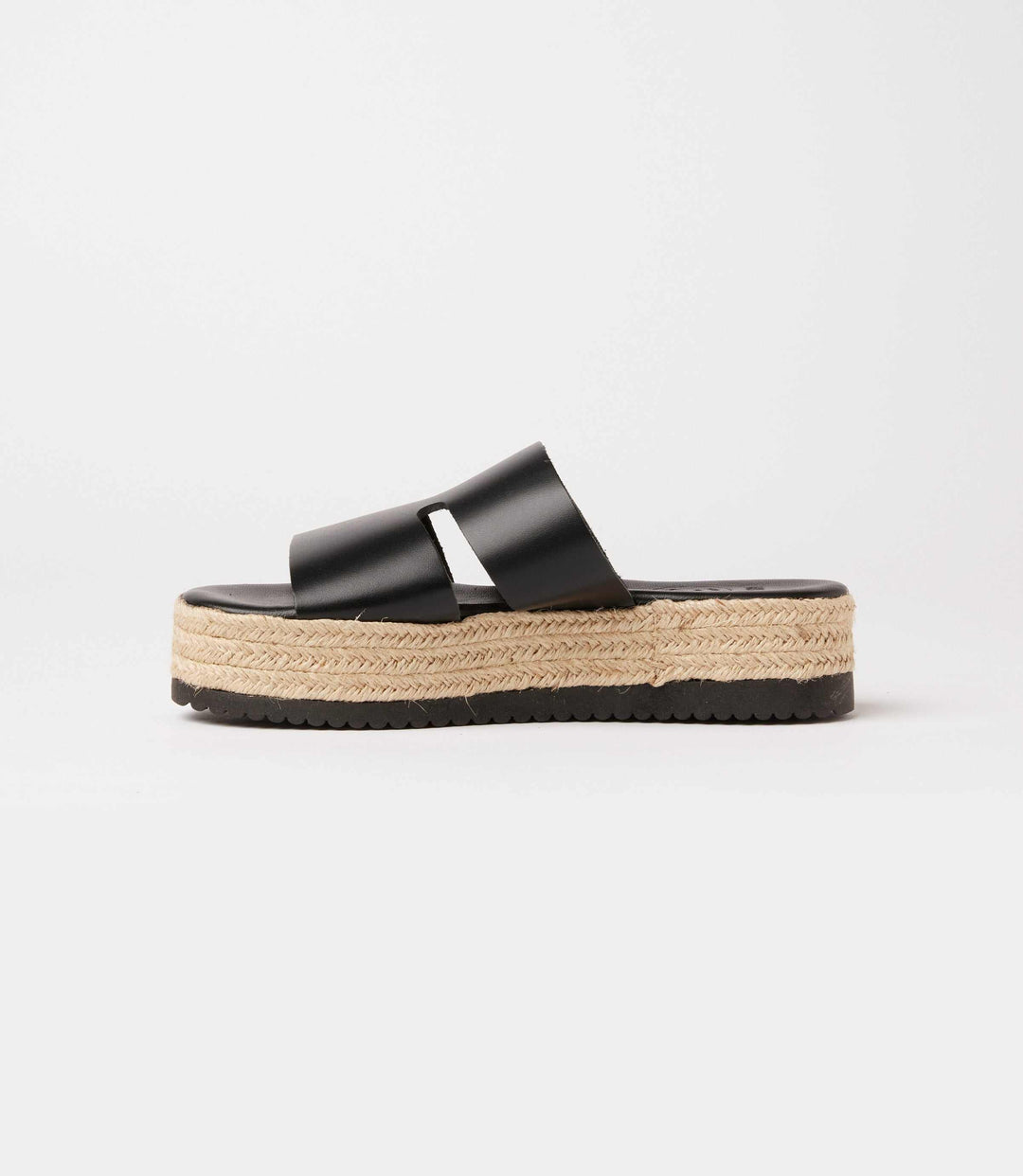 Leather Espadrille Slides