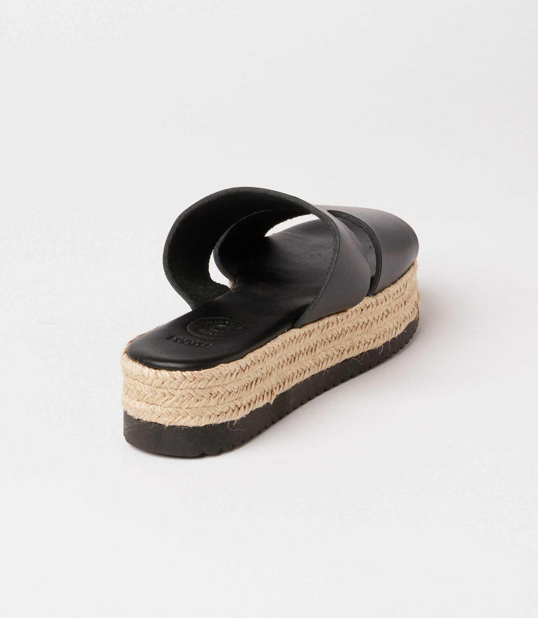 Leather Espadrille Slides