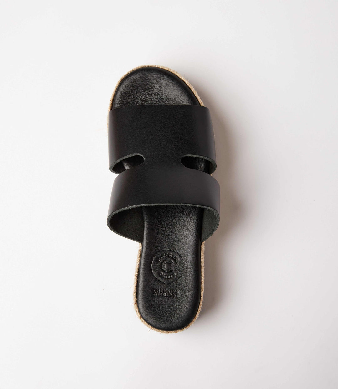 Leather Espadrille Slides