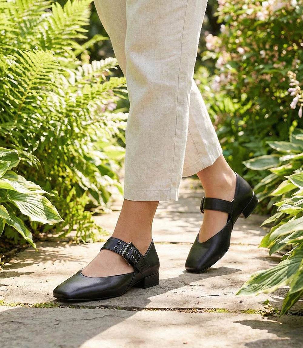 Seychelles Petal Mary Jane Flats - Modern Square Toe & Buckle