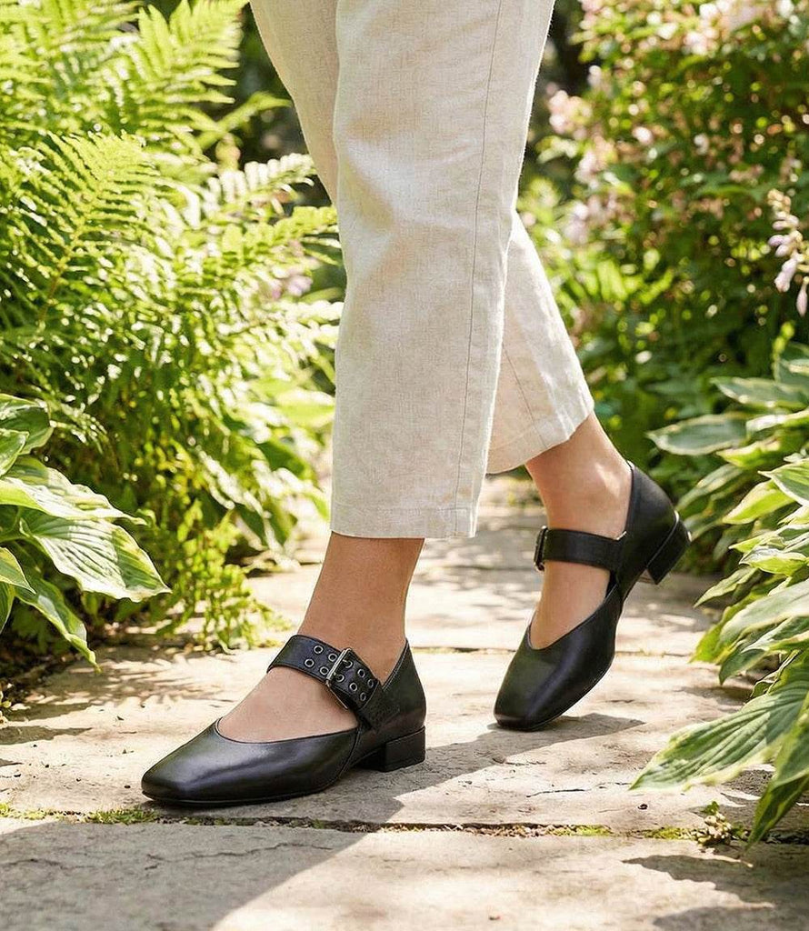 Seychelles Petal Mary Jane Flats - Modern Square Toe & Buckle