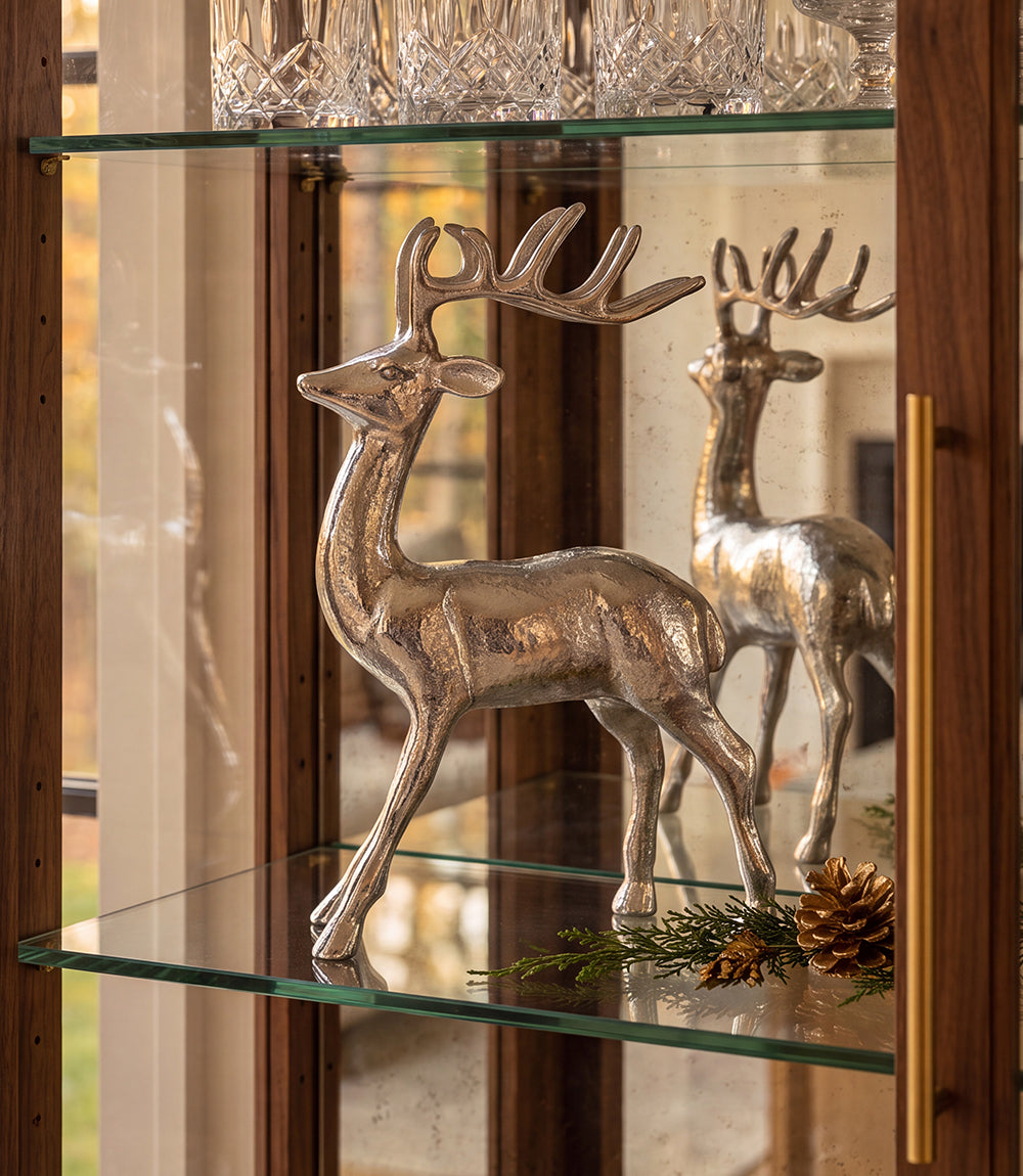Metal Reindeer Sculpture