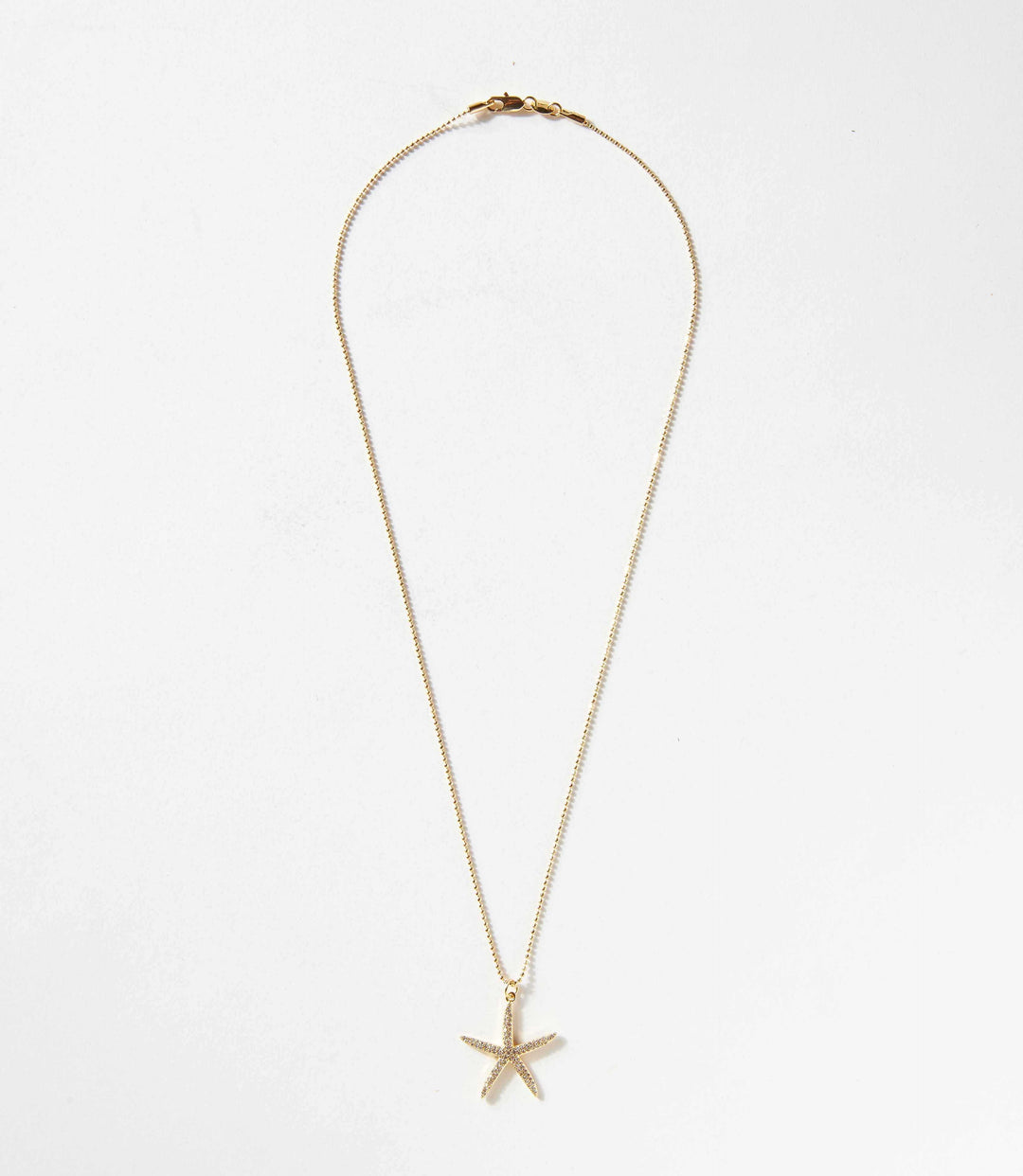 Large Pavé Starfish Necklace