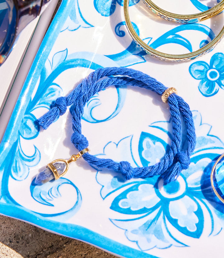 Sodalite Point Cord Bracelet