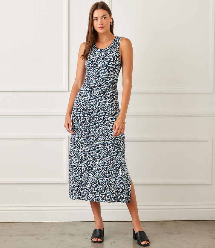 Sleeveless Side Slit Midi Dress