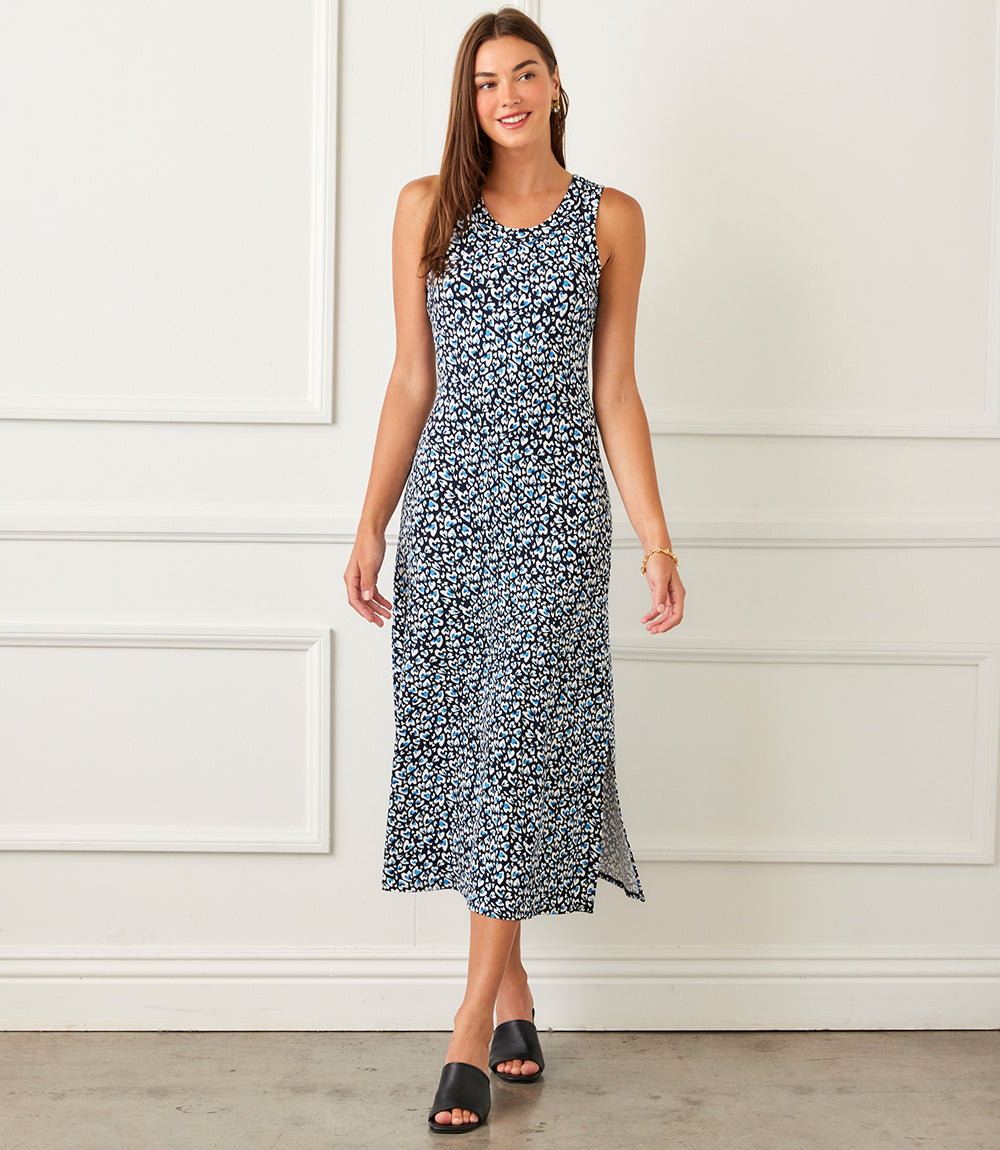 Sleeveless Side Slit Midi Dress