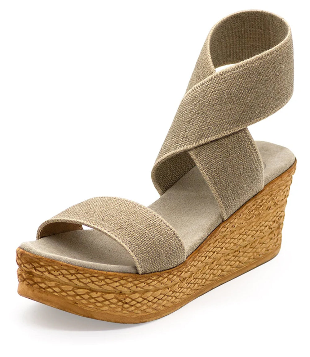 Charleston Shoe Co. Bermuda Linen High Heel Sandals