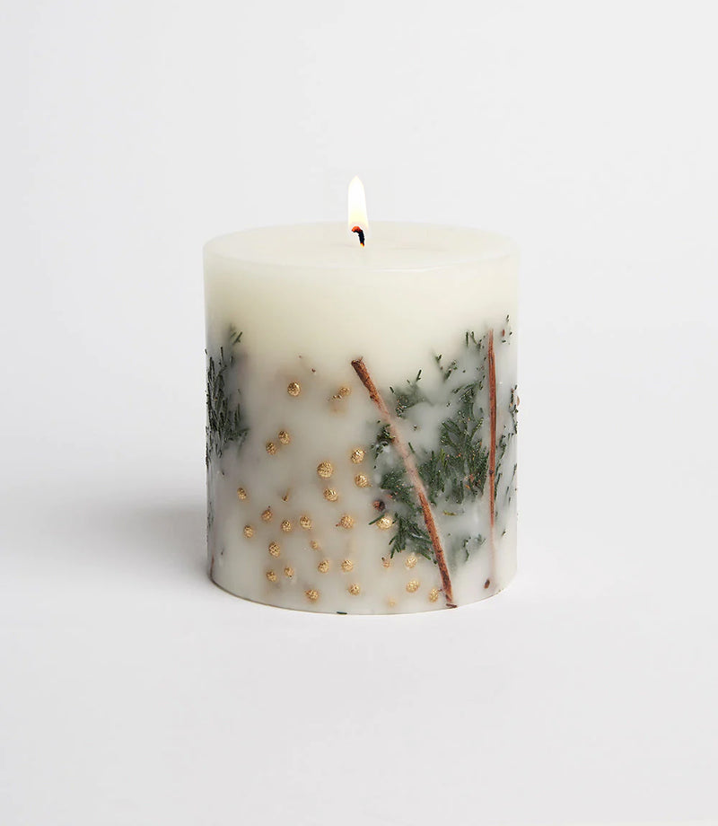 Pressed Botanical Candle, Evergreen Pine