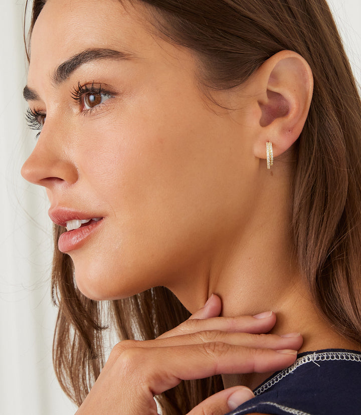 Twin Huggie Earrings