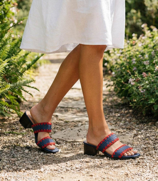 Seychelles Maui Raffia Sandals | Mid Heel Woven Style – Karen Kane