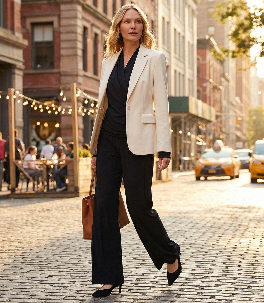 Travel Jersey Wide-Leg Pants