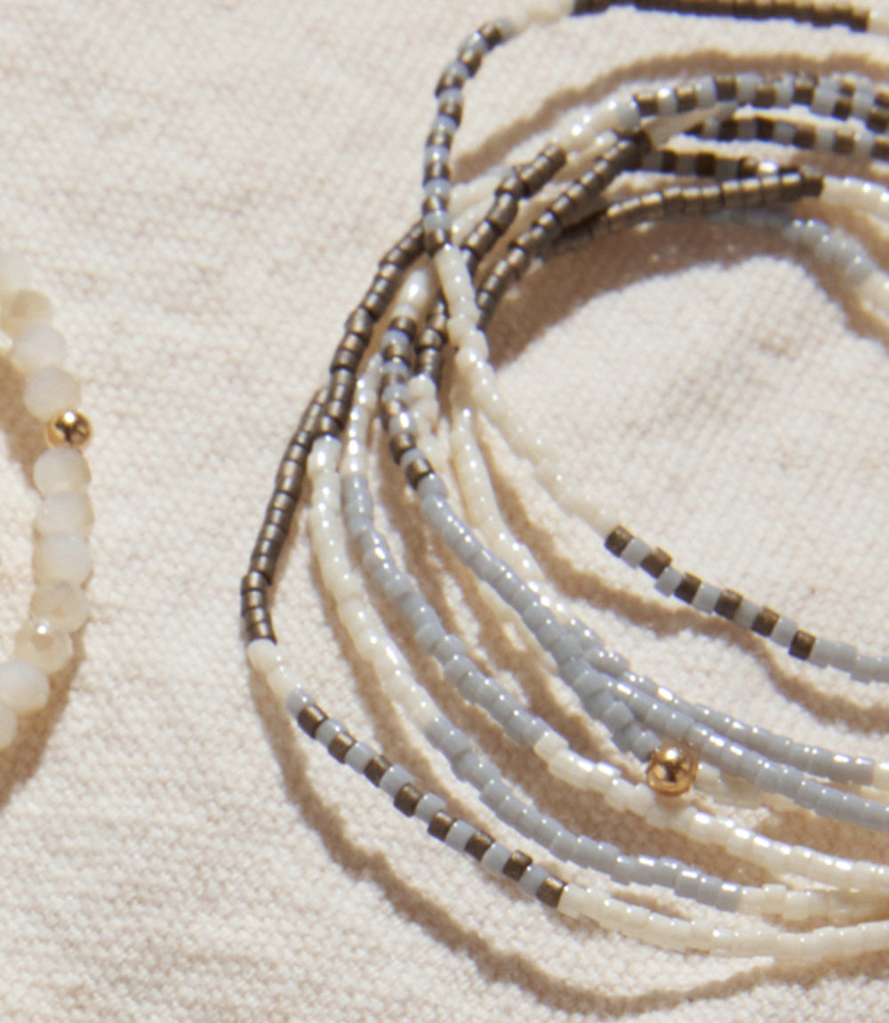 Beaded Bracelets, Stack Of 7