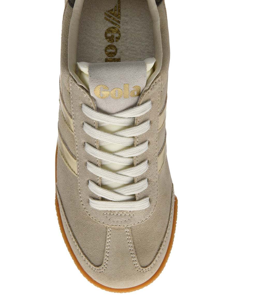 gola elan tobacco and white W Suede Sneakers up fastenings allow for a secure and adjustable fit Karen Kane Women's Gola Elan