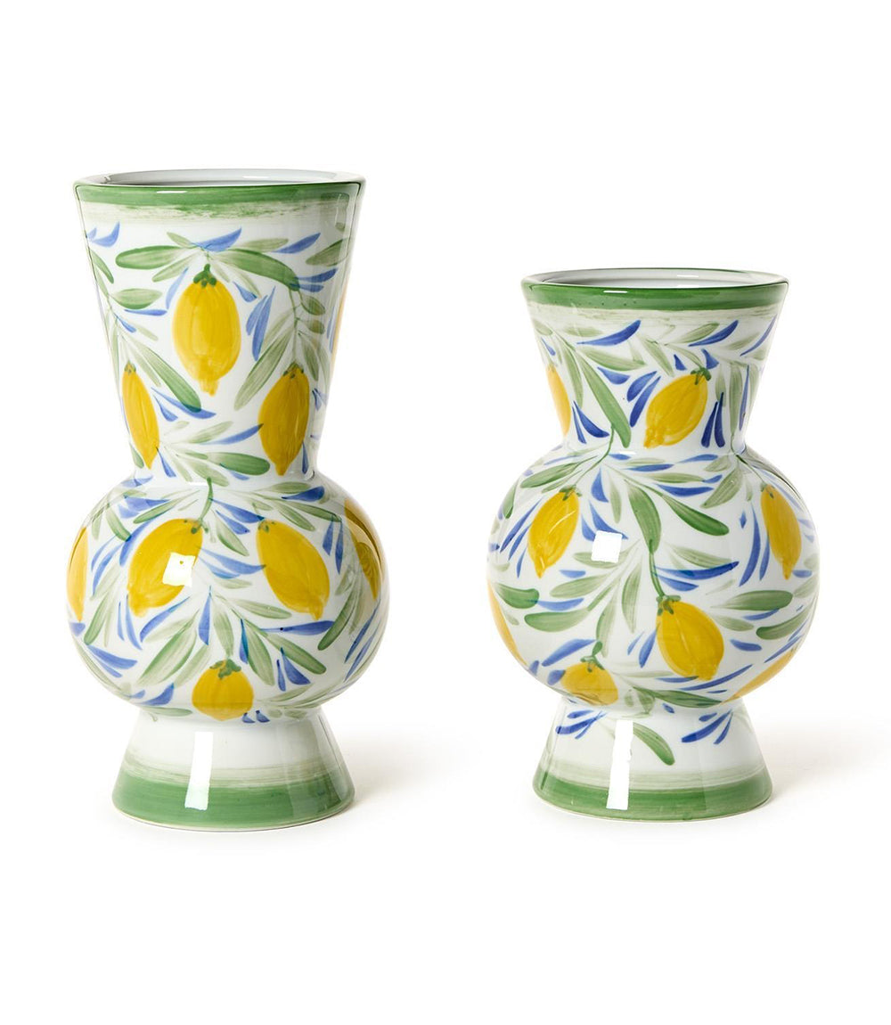 Hand-Painted Small Lemon Vase