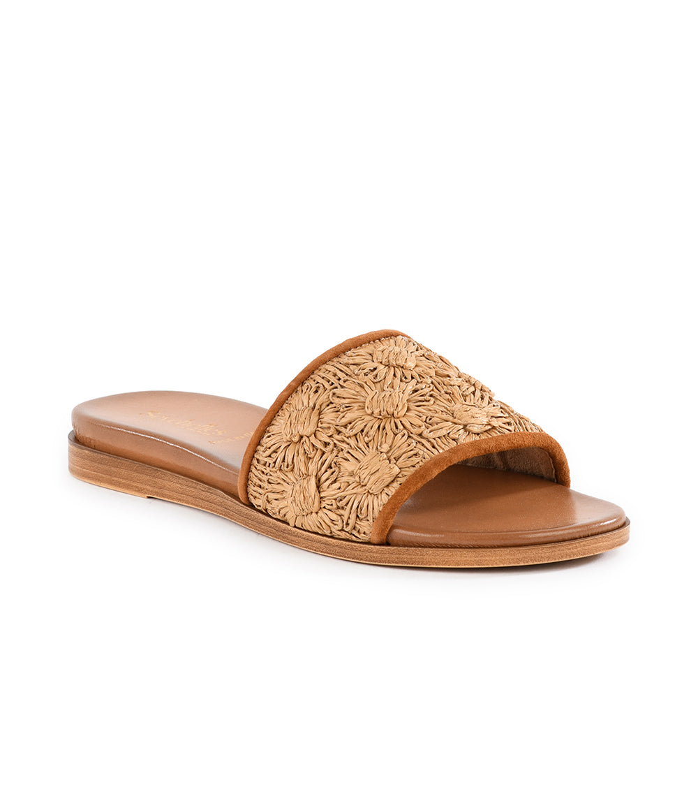 Seychelles Rafia Slides Seychelles Dakota Flower Raffia Slides – Karen Kane