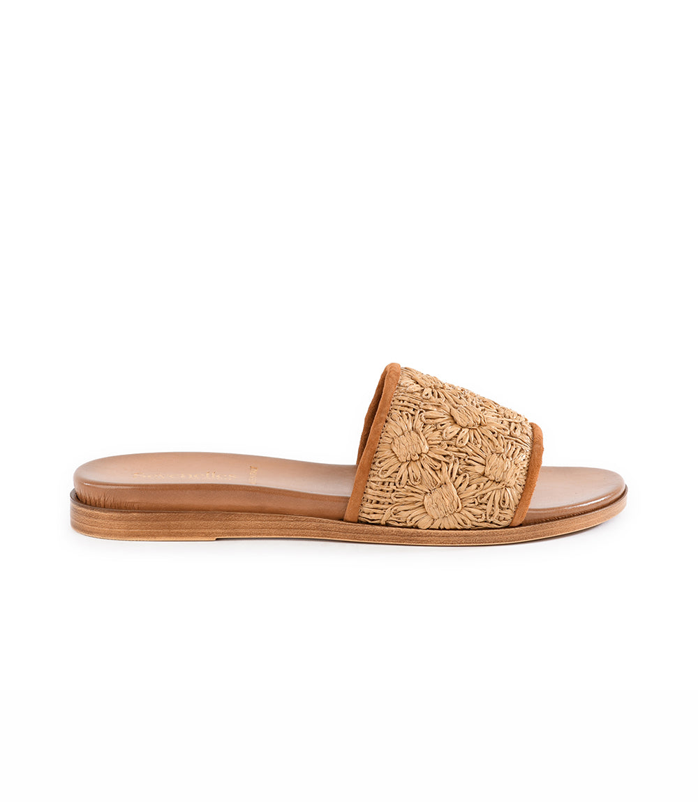 Seychelles Rafia Slides Seychelles Dakota Flower Raffia Slides – Karen Kane