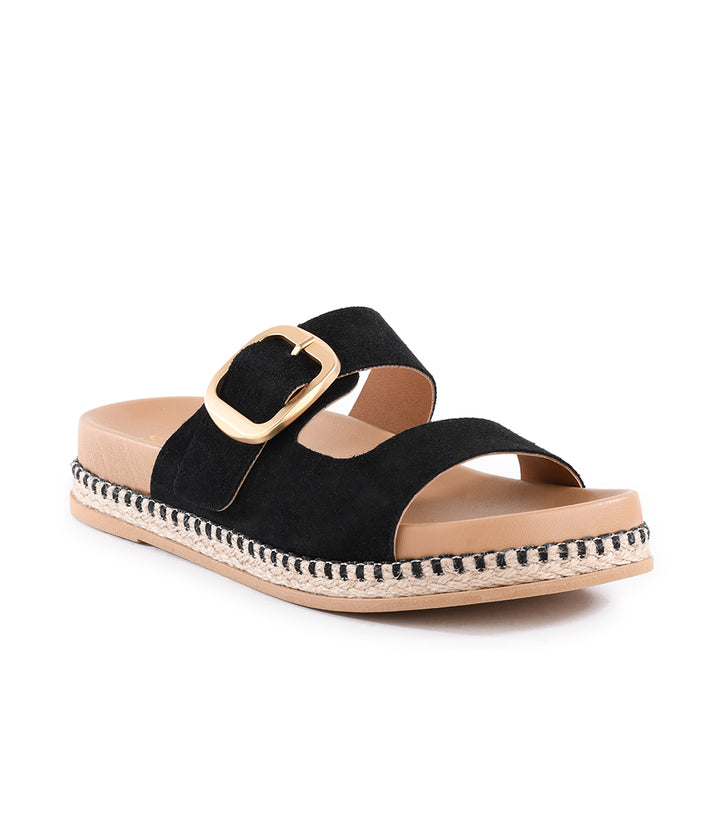 Getaway Buckle Slip On Sandals