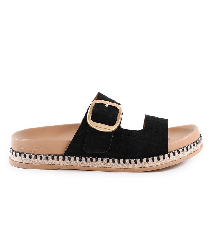 Getaway Buckle Slip On Sandals