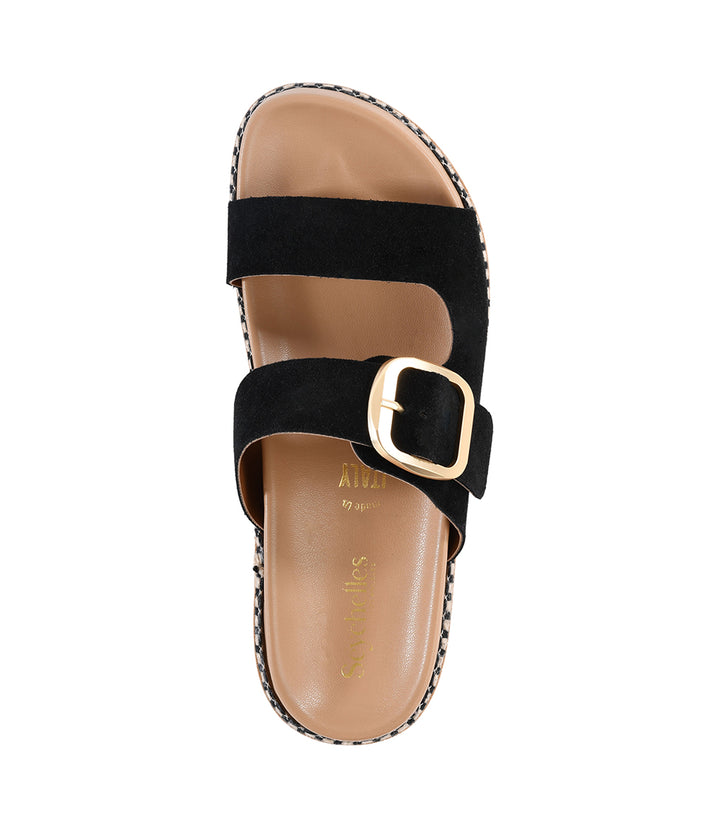 Getaway Buckle Slip On Sandals