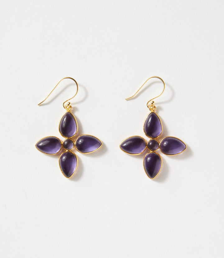 Dangling Gemstone Earrings