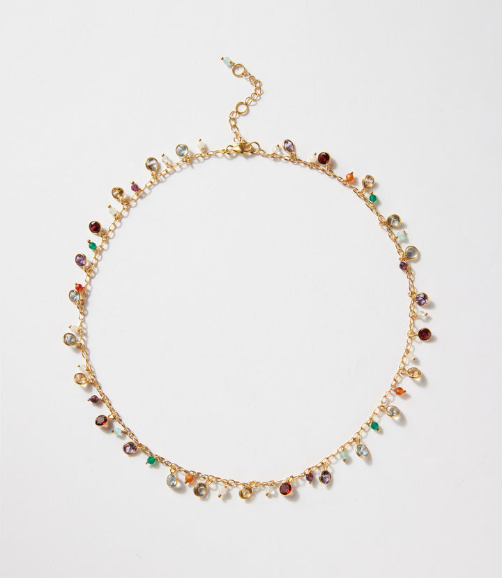 Multi Color Gemstone Necklace