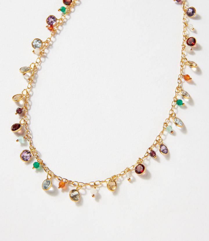 Multi Color Gemstone Necklace