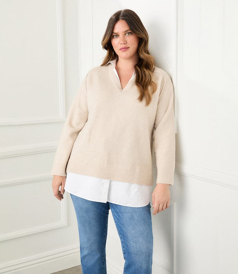 Plus Size Layered Sweater