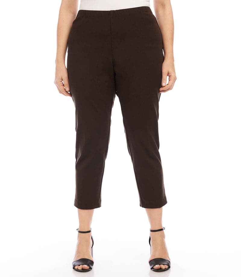Brown Plus Size Piper Pants | Karen Kane