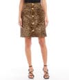 Leopard Corduroy Skirt