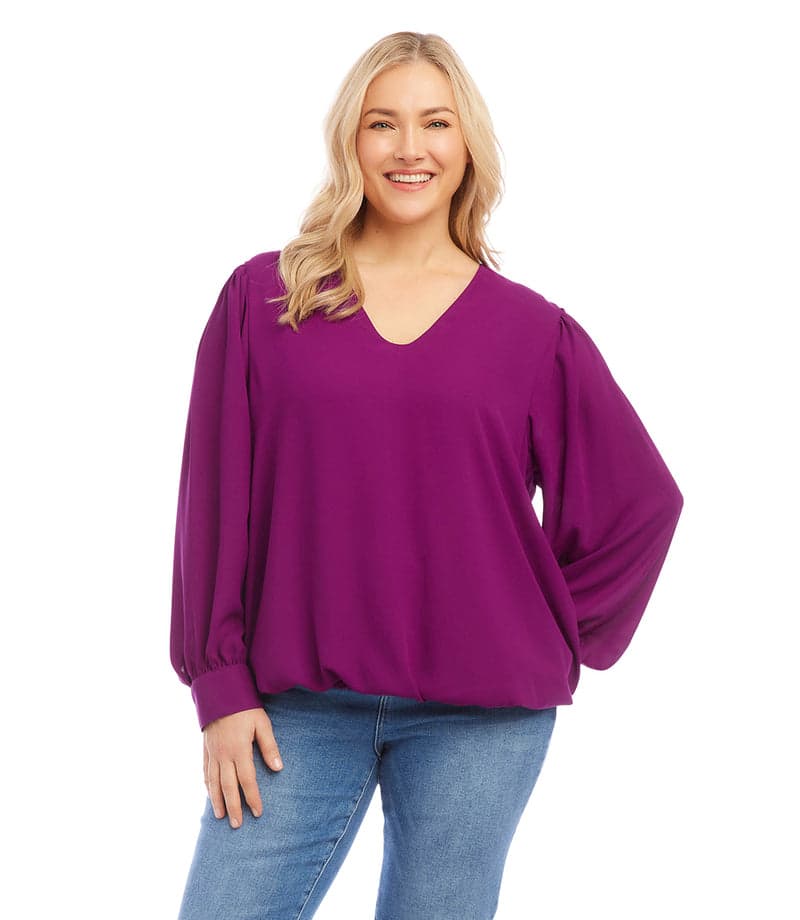 Plus Size Puff Sleeve Top