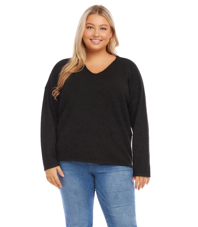 Plus Size V-Neck Sweater