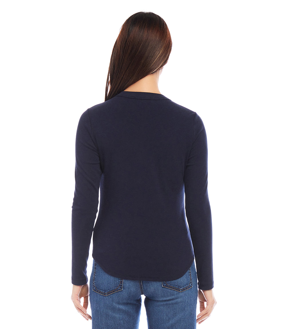 Long Sleeve Crew Neck Tee – Karen Kane