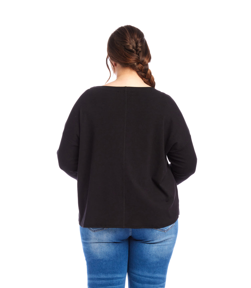 Plus Size Boatneck Top