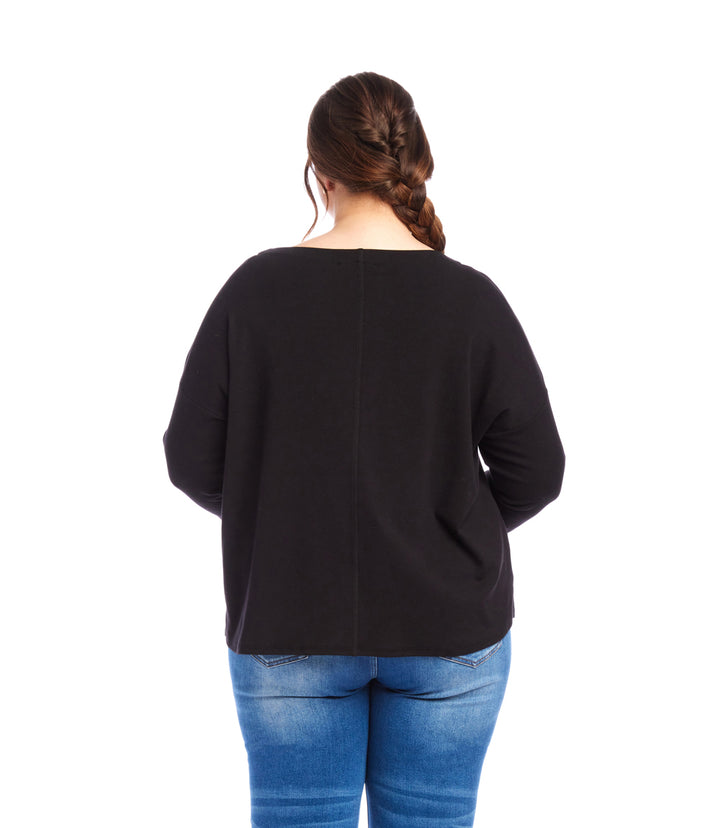 Plus Size Boatneck Top