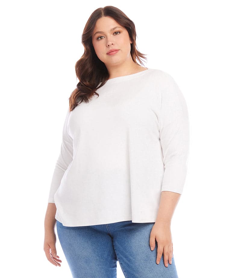 Plus Size Boatneck Top