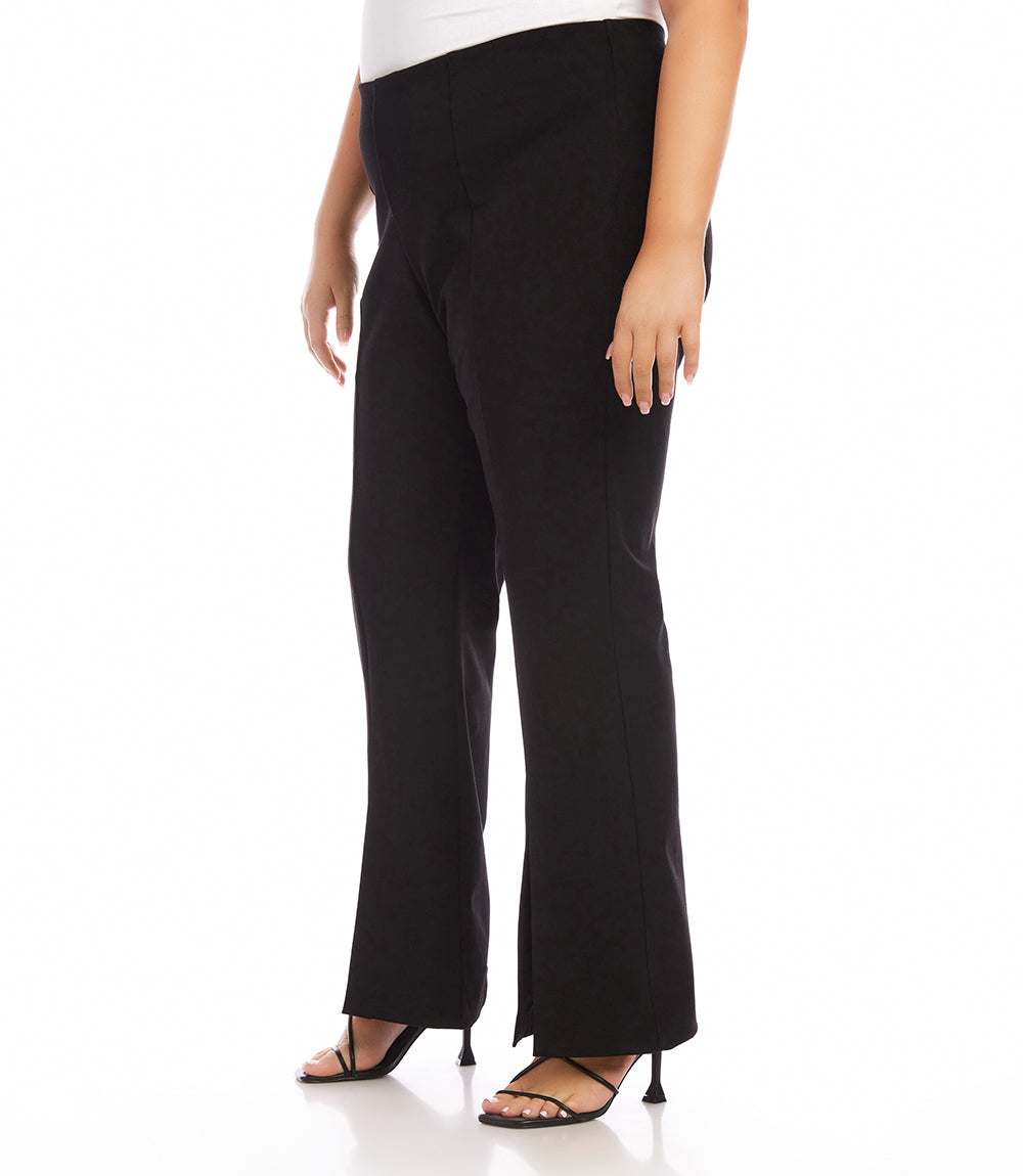 plus size black dress pants Plus Size Front Slit Pants for Comfort & Style – All-Day Wear – Karen Kane
